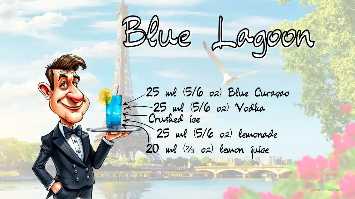 How To Make Blue Lagoon, Ingredients, Cocktails, Recipe Card