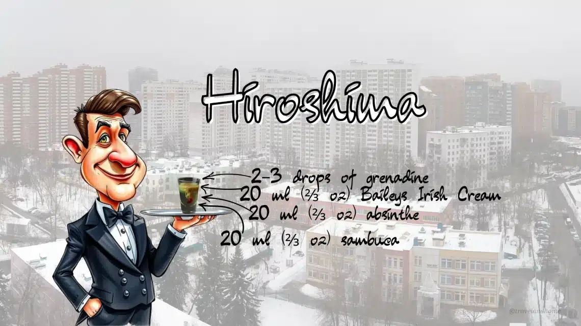 How To Make Hiroshima, Ingredients, Cocktails, Recipe Card