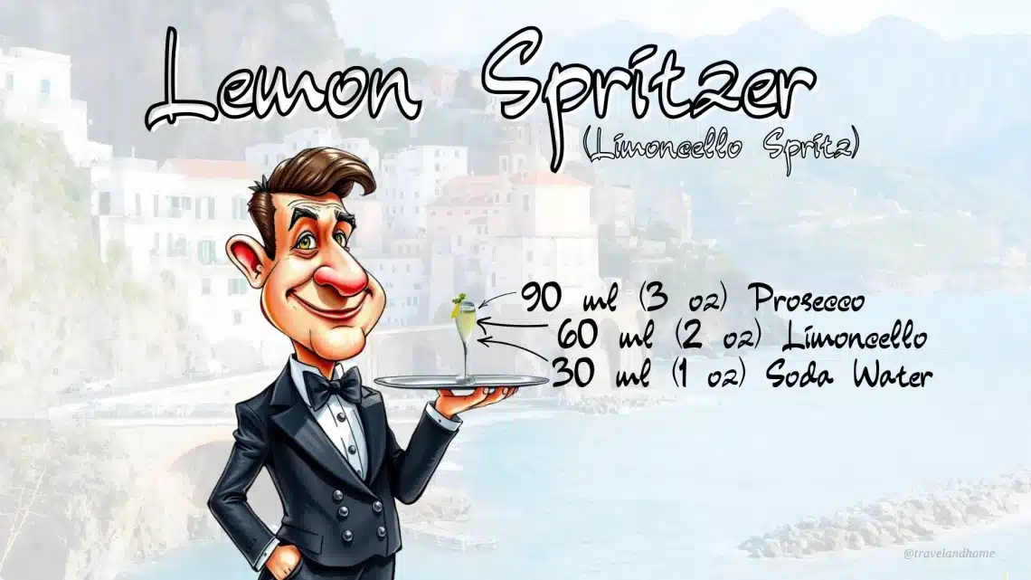 How To Make Lemon Spritzer Recipe, Ingredients, Cocktail Recipe Card