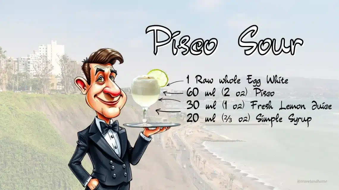 How To Make Pisco Sour Cocktail Recipe, Ingredients, Cocktail Recipe Card