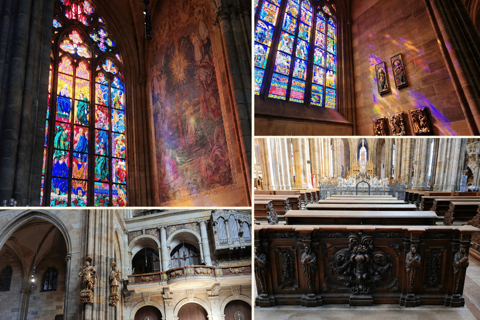 Inside St Vitus Cathedral, interior architecture