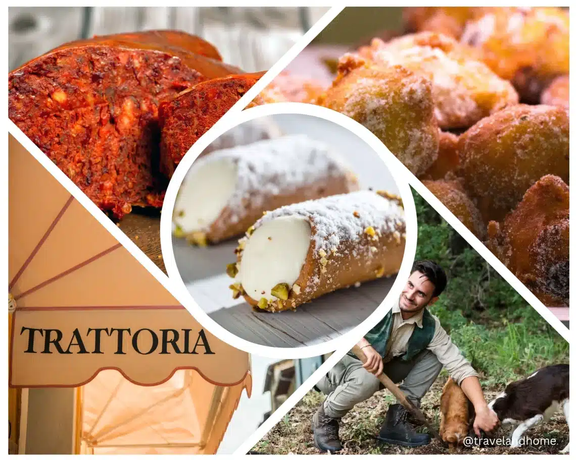 Italian cuisine UNESCO heritage, frittelle, cannoli, truffle hunting