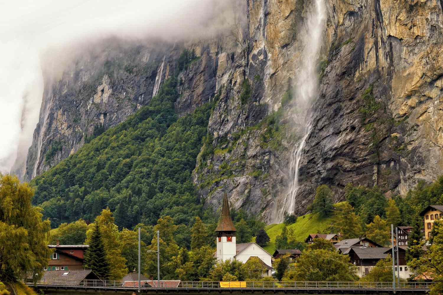 Lauterbrunnen on a cloudy day is still perfect