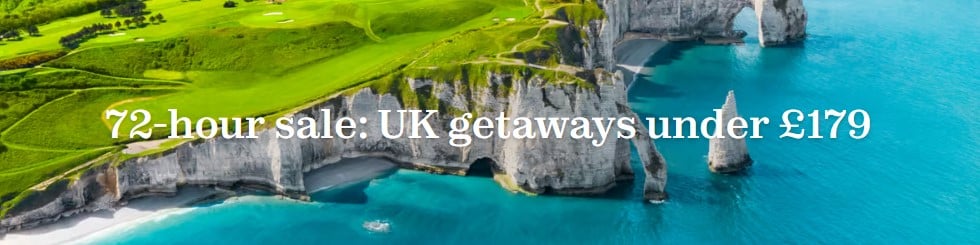 UK Getaway Hotel Deals available for 72 hours only