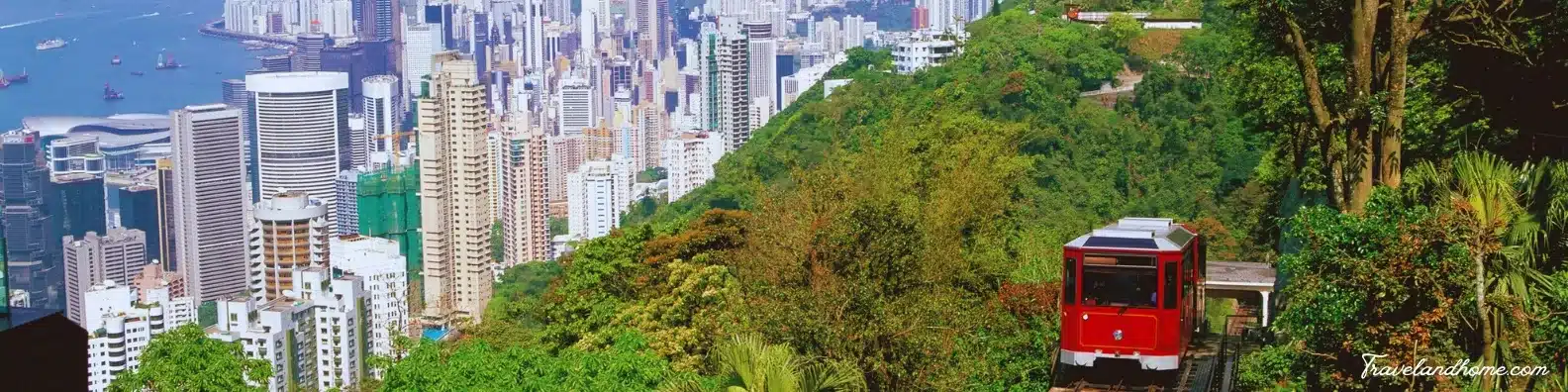 View of Hong Kong from Victoria Peak with the Peak Tram, Hong Kong best cruise destination