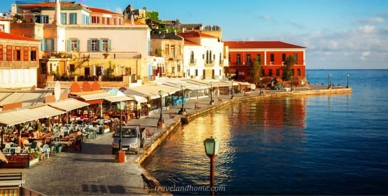 harbor of Chania on Crete, island, the most beautiful greek islands, greece