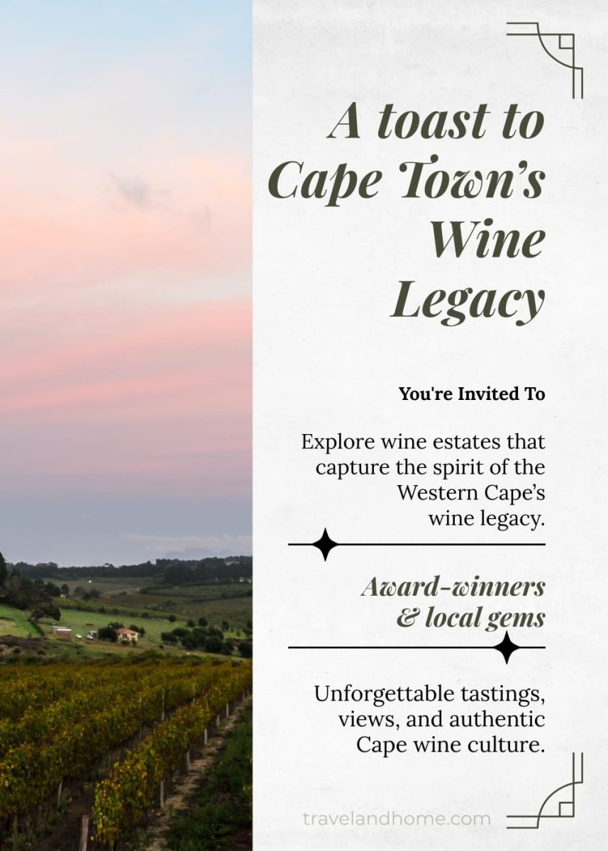 Estates That Capture The Spirit Of The Western Cape's Wine Legacy