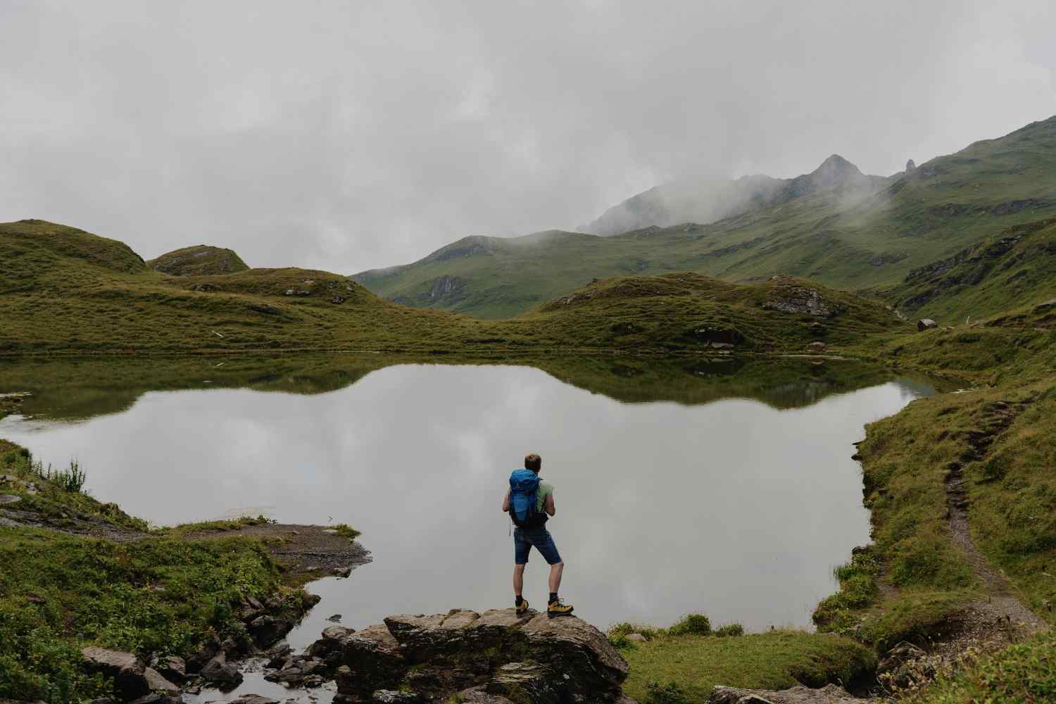 Hiking in the Alps of Switzerland