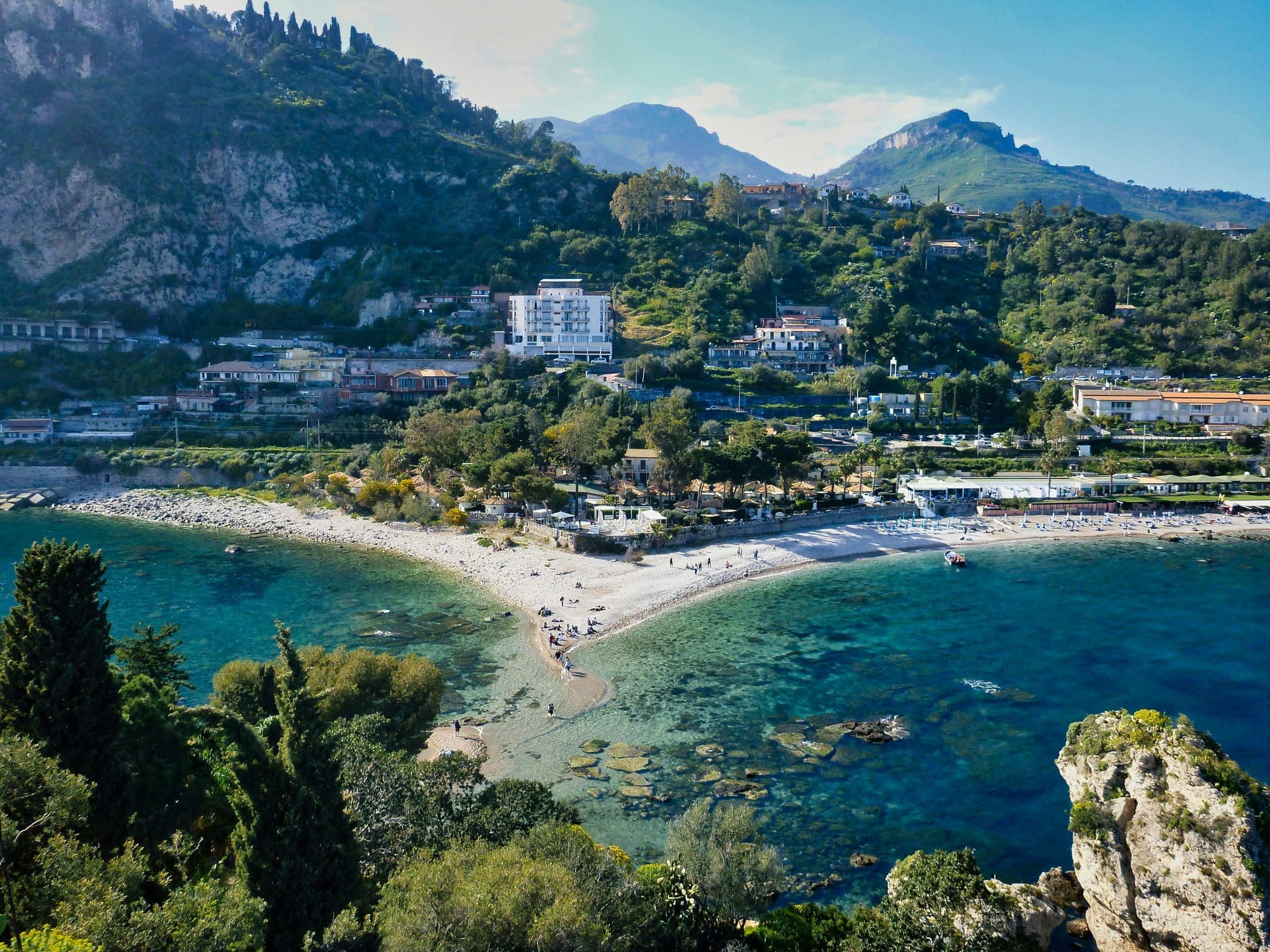 Isola Bella beach sandbar - Taormina