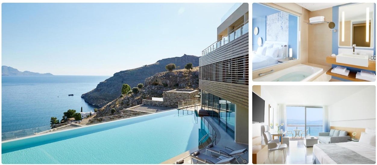 Lindos Blu Luxury Hotel, where to stay on Rhodes Island, Greece, Hellas, Hellada, Ελλάς, Ελλάδα