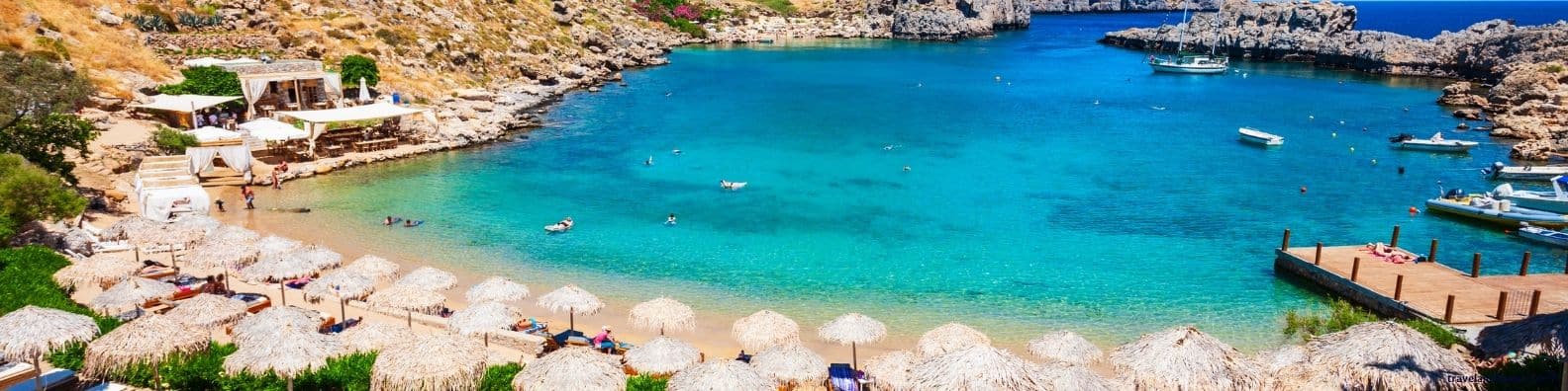 Saint Paul's Beach on Rhodes Island, Greek Island, Greece