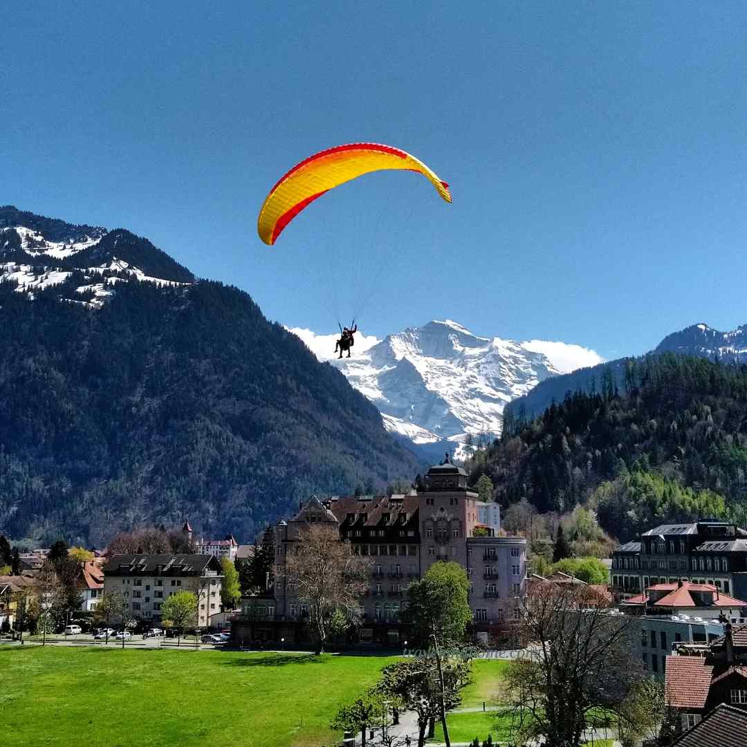 paragliding over Interlaken