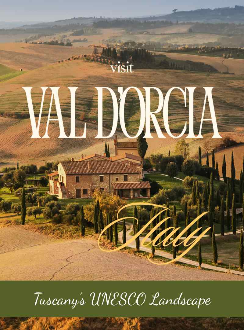 Val d Orcia in Italy - UNESCO landscapes of Tuscany