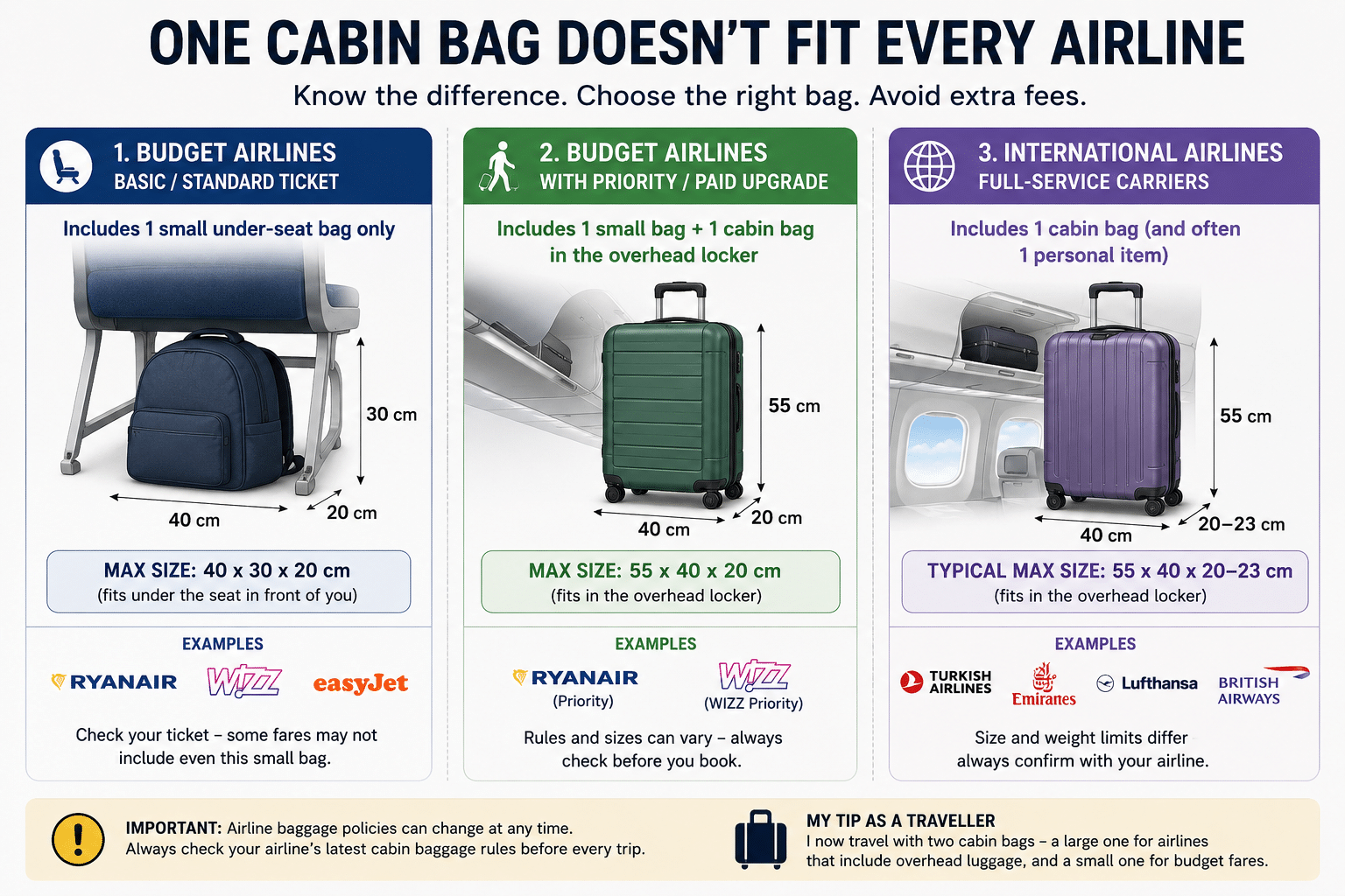Cabin Bag Size Guide