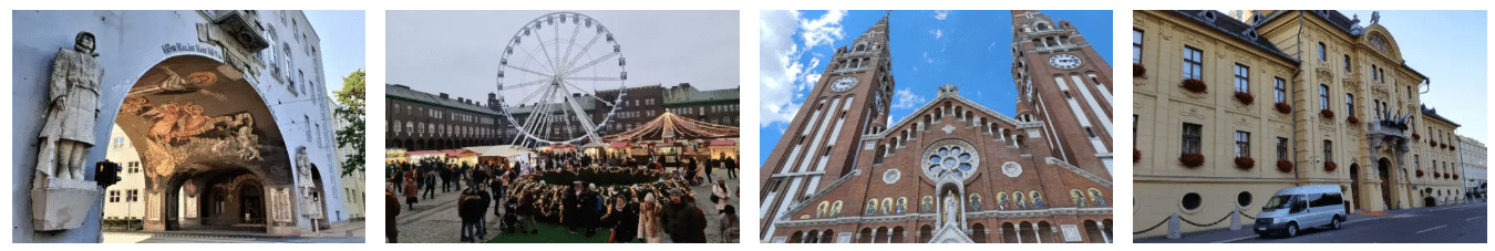 Things to do in Szeged, Votive Church, Heroes Gate, City Hall, Dom Square