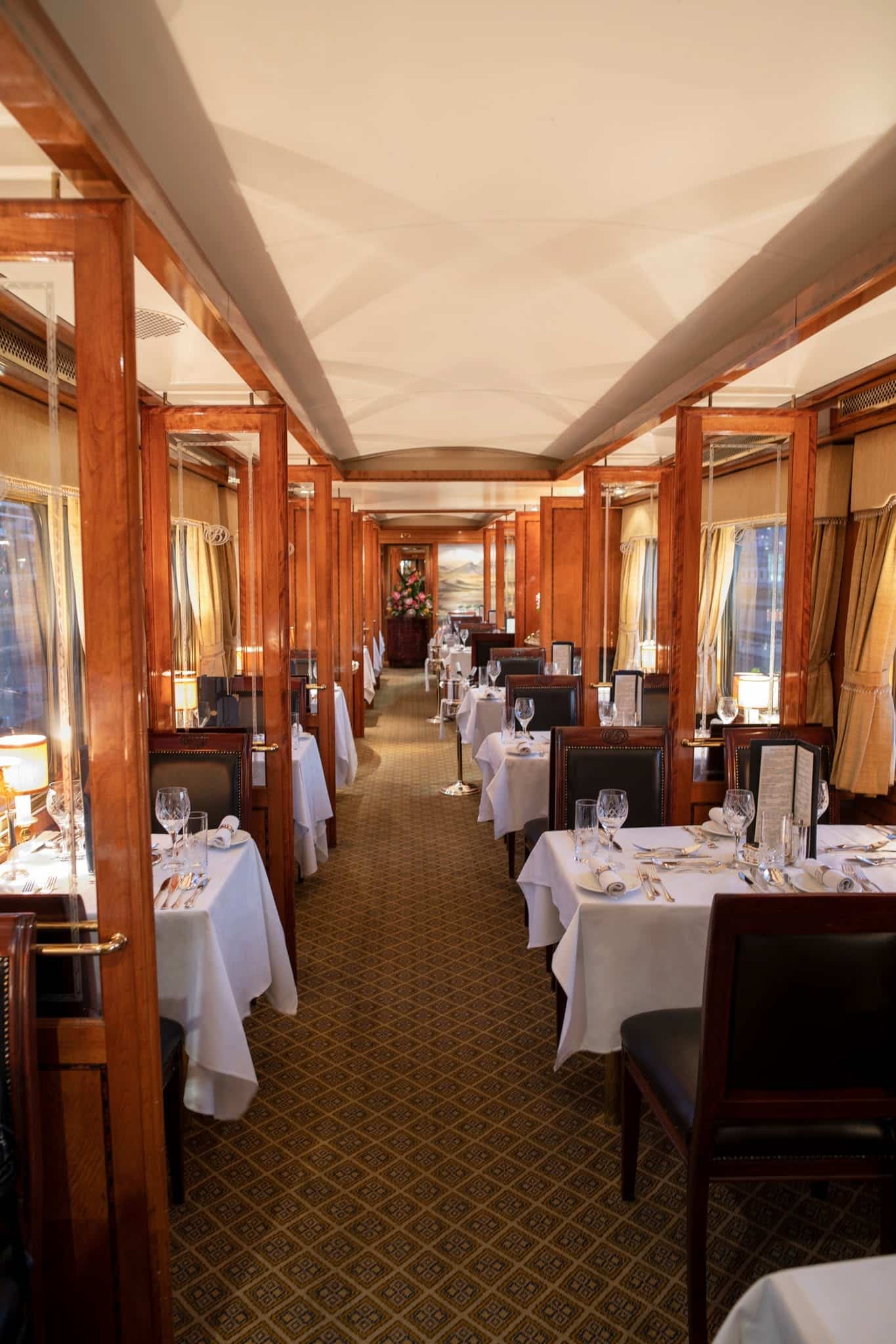 Blue train dining cart