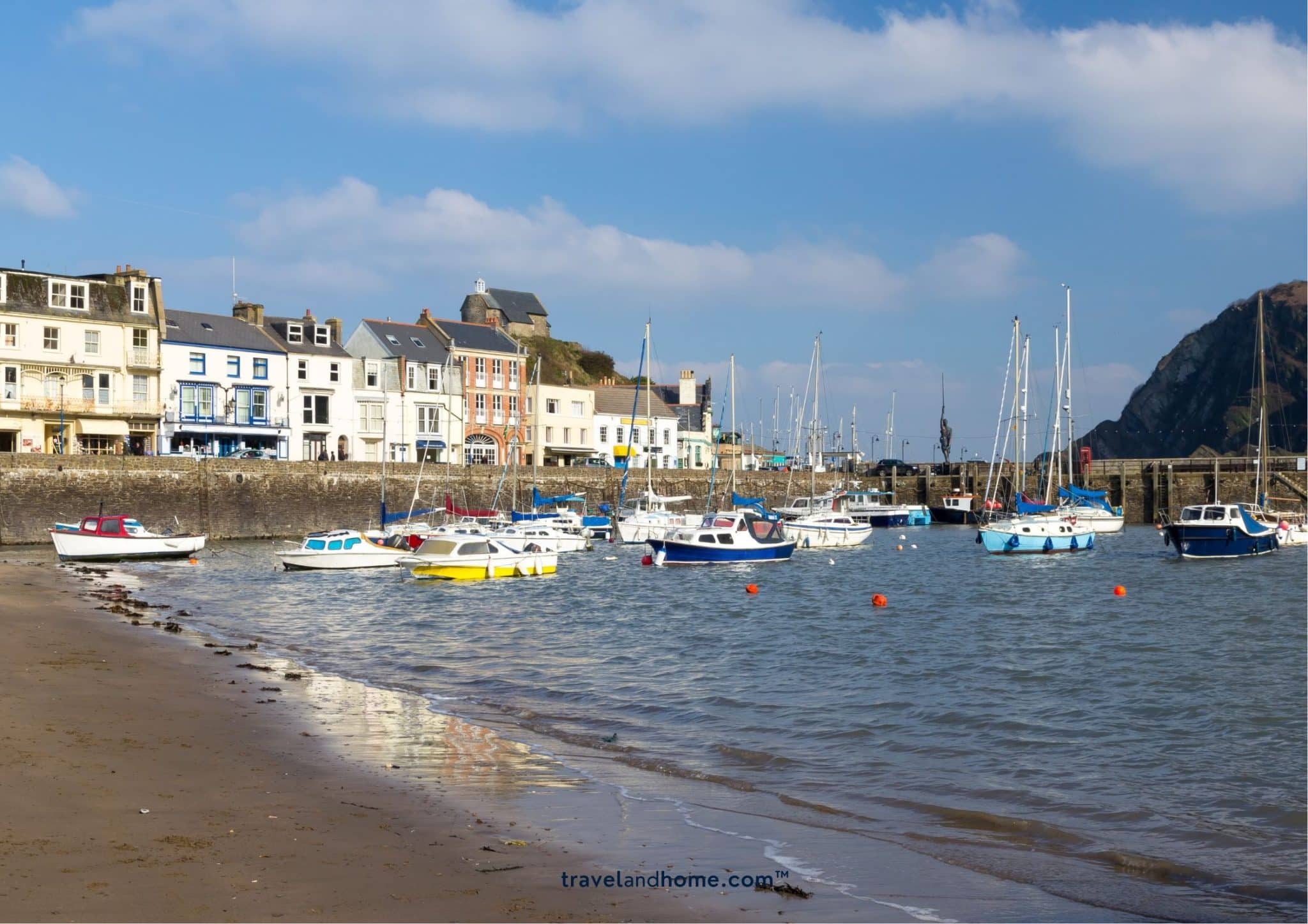 Ilfracombe harbor with verity statue, prettiest villages in Devon