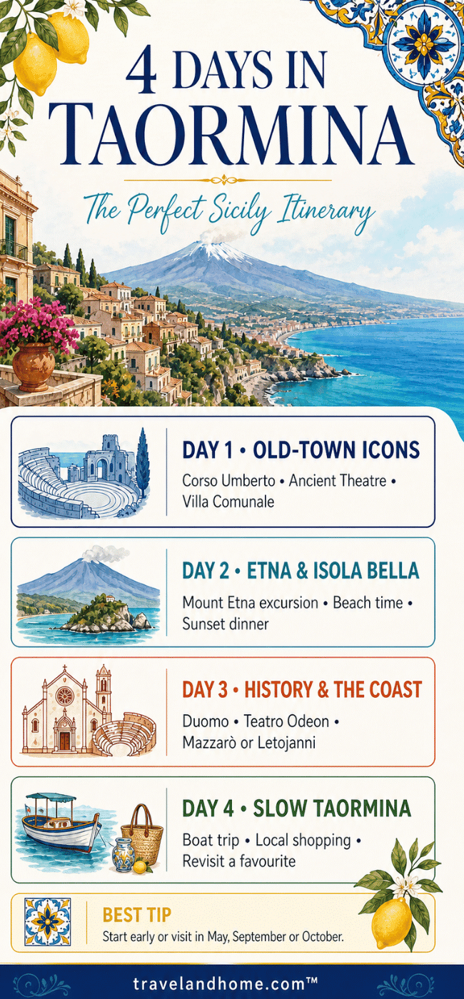Taormina 4 day itinerary, Sicily, Italian Island