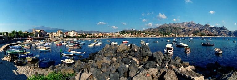 Taormina coastline