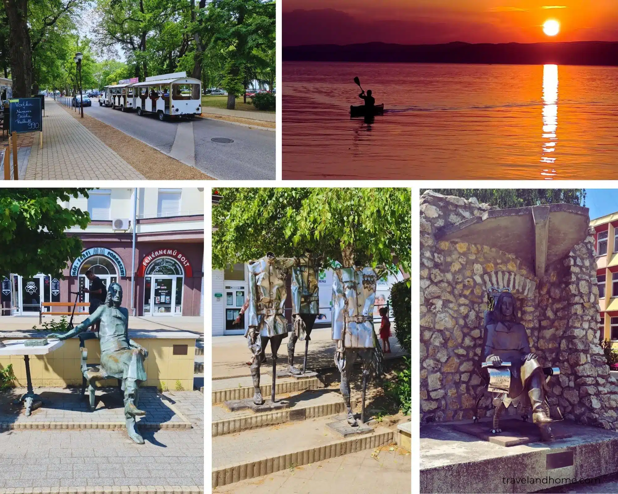 Things to do in Siofok, statues, sunset cruise, tourist train