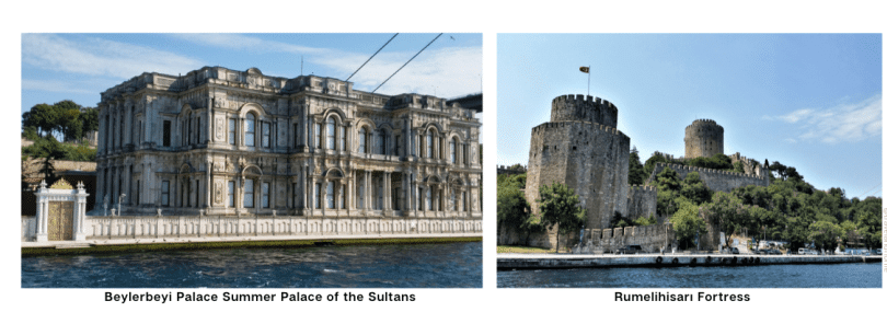 Istanbul lunch cruise Dolmabahce Palace Rumelihisari Fortress Beylerbeyi Palace Summer Palace of the Sultans