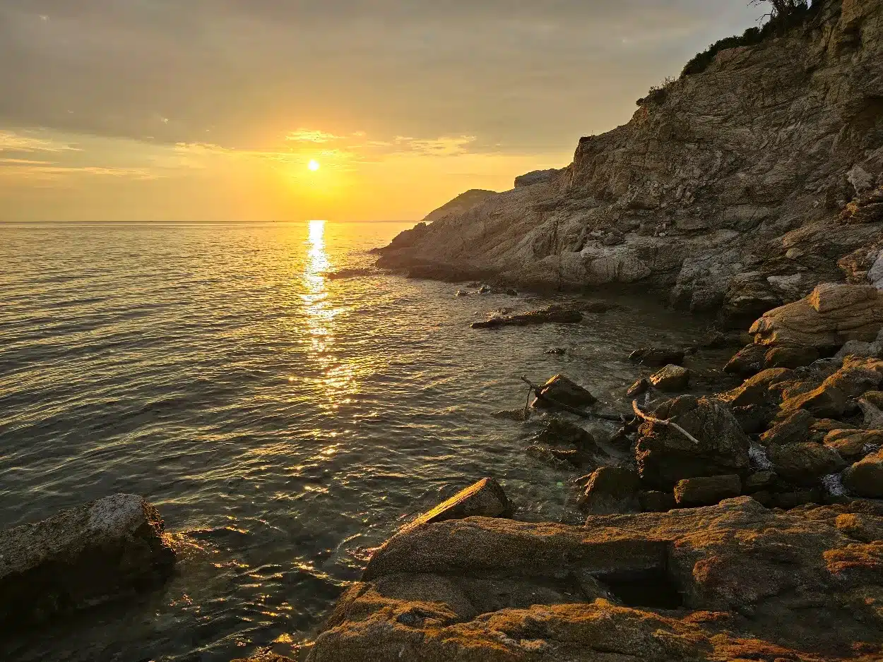 Sunset from Tsougrias Island, near Skiathos