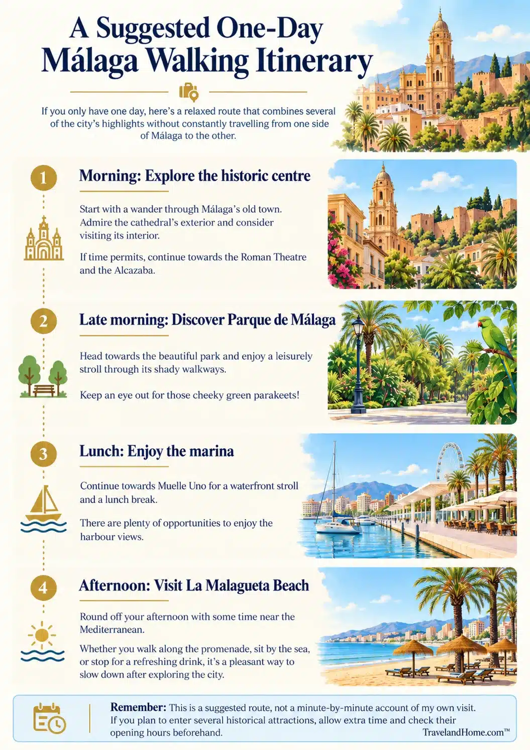 Málaga One Day Walking Itinerary